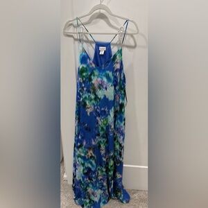 Beach Blue and Green Tie-Dye Dress